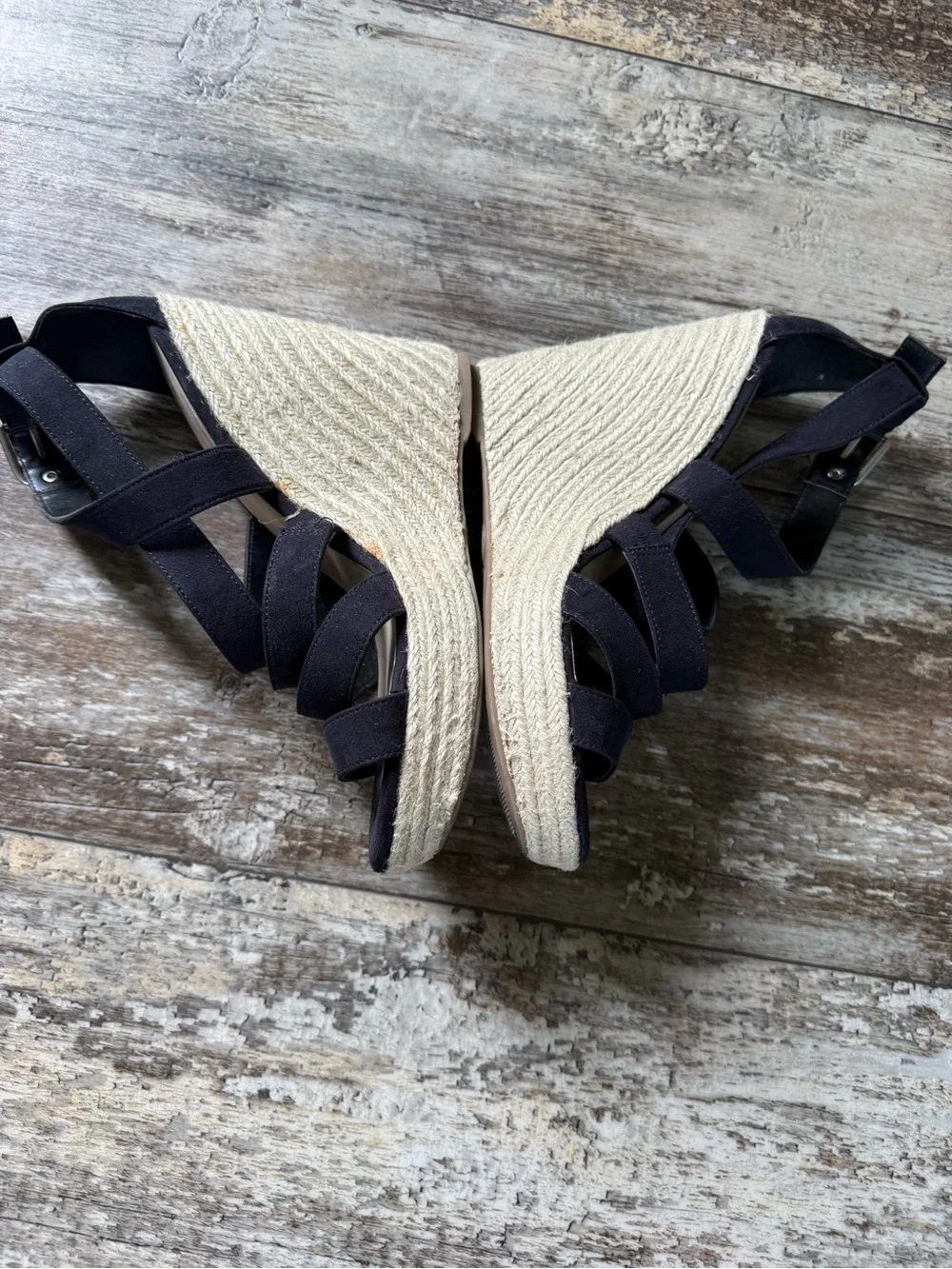 2 for $30 sale: Mossimo Black strappy Espadrille Wedge Sandals
